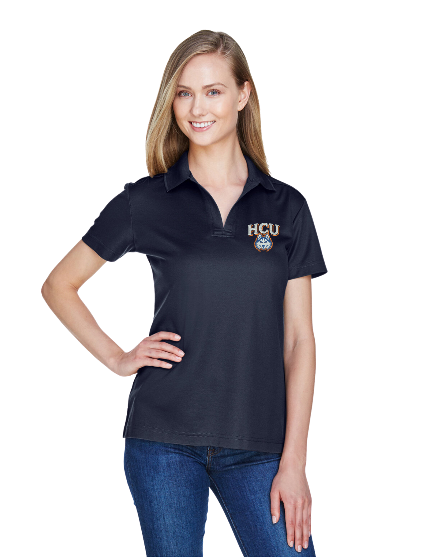 Devon & Jones CrownLux Performance™ Ladies' Plaited Polo
