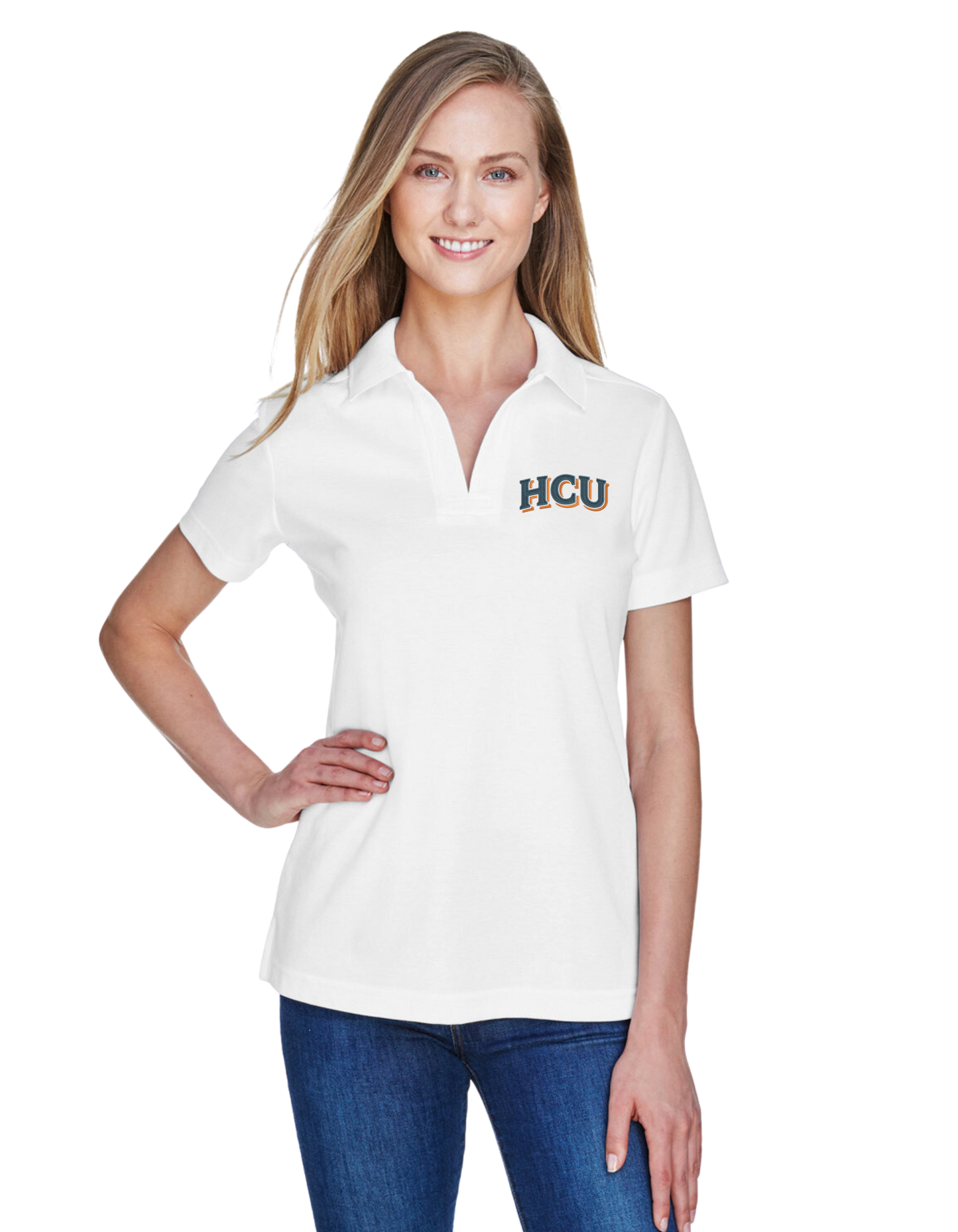 Devon & Jones CrownLux Performance™ Ladies' Plaited Polo